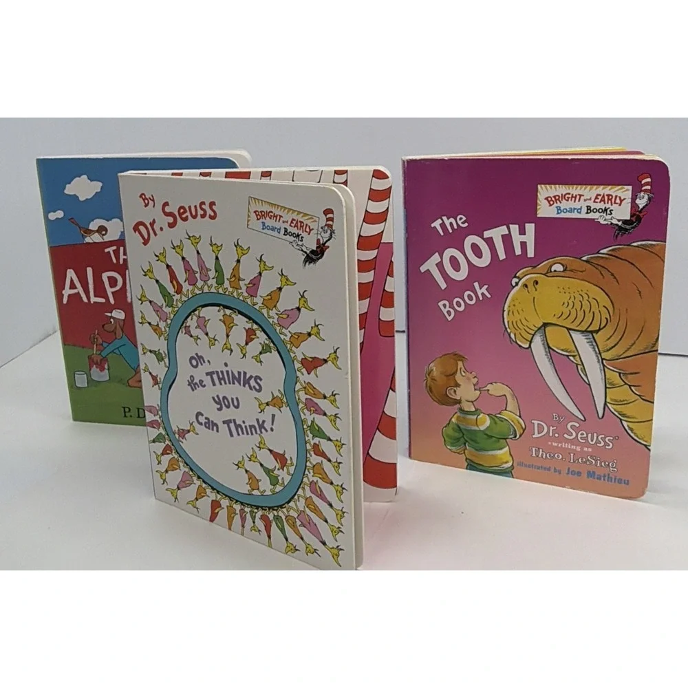 Dr. Suess's Card Books Lot Of 3 - The Alphabet Book, Oh The Thinks You Can Think